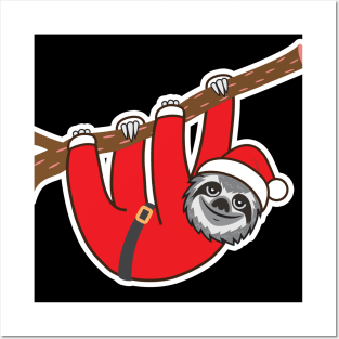 Sloth Santa Posters and Art